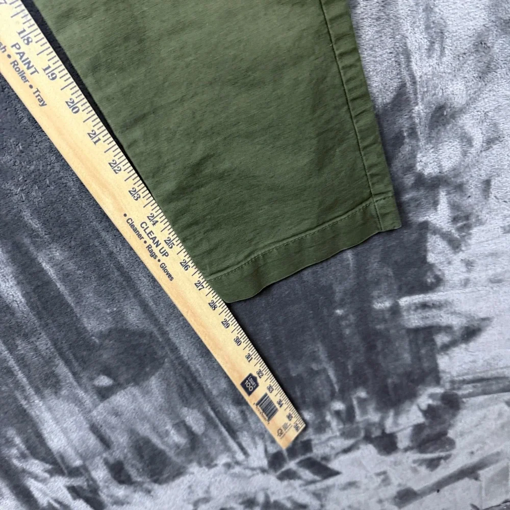 Aape Chino Pants Mens Large Olive Green Camo Trim Graphic Streetwear APT6036